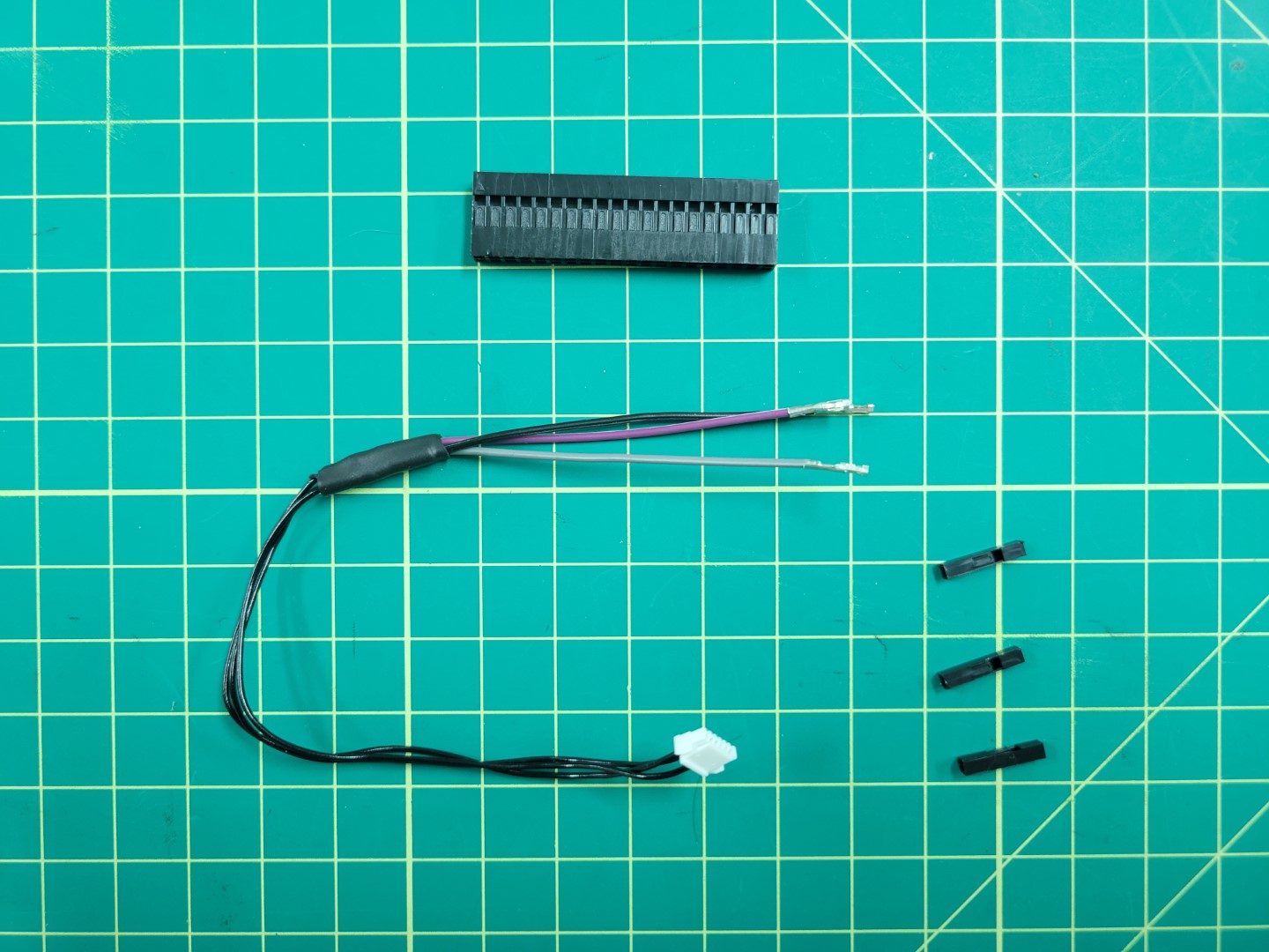 Plastic connectors removed