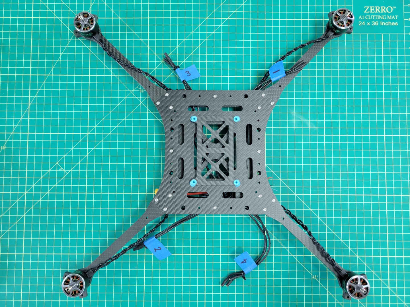 Motors and ESCs ready to be connected