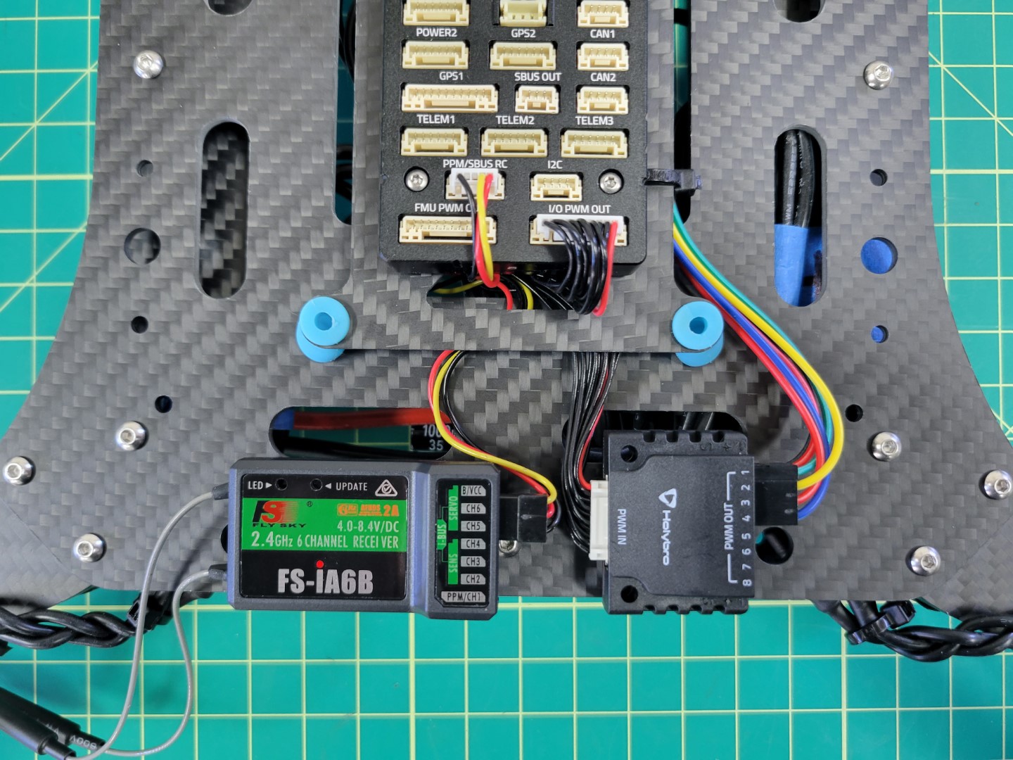 FS-iA6B RX Connected to Pixhawk