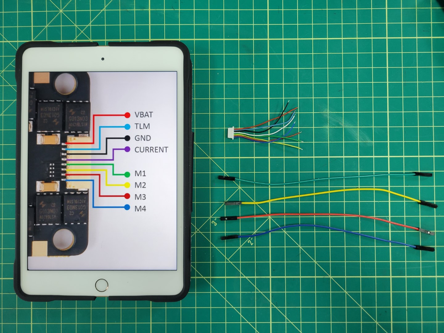 Laying out wires for soldering