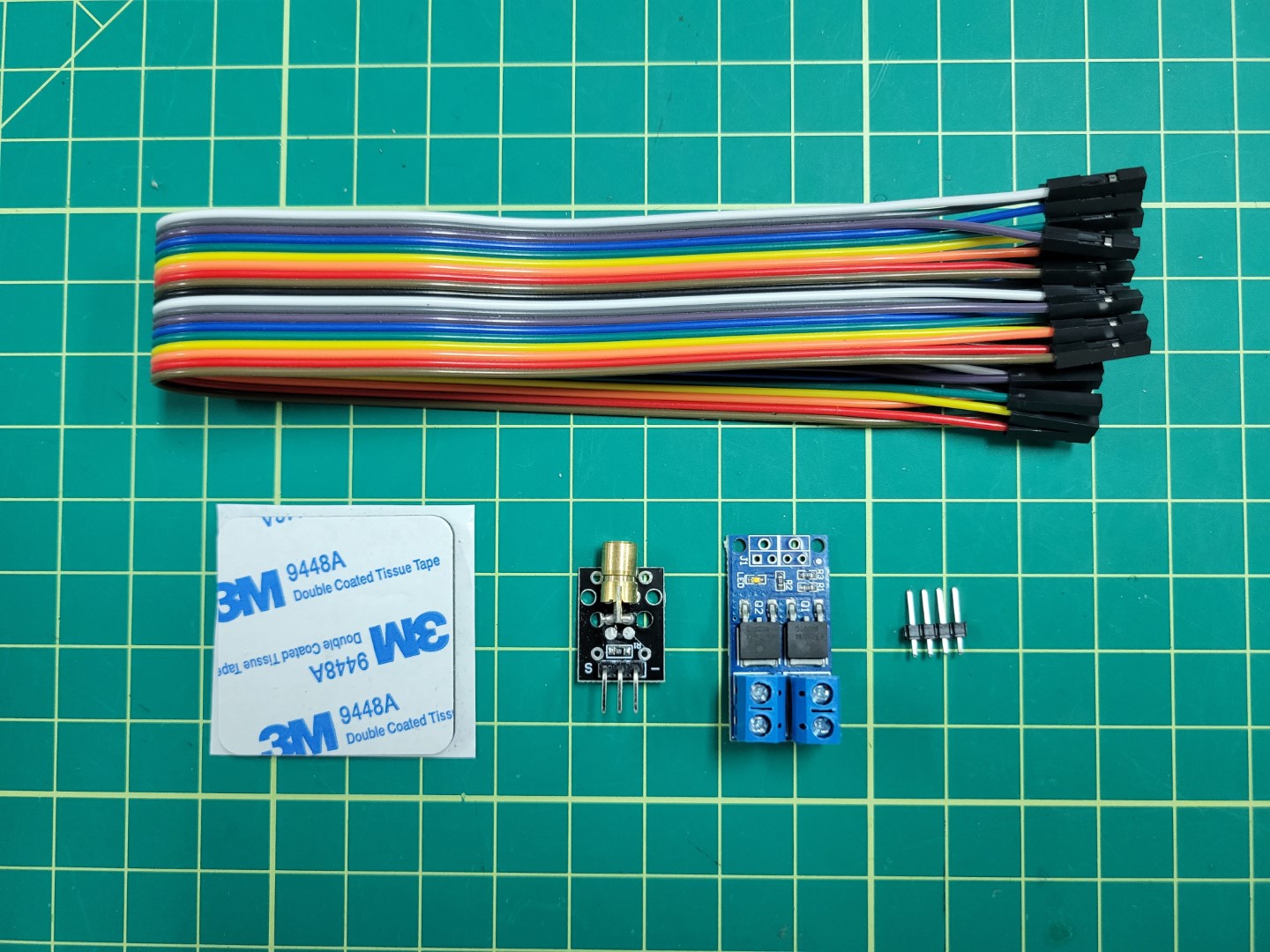 Components for laser mounting and wiring