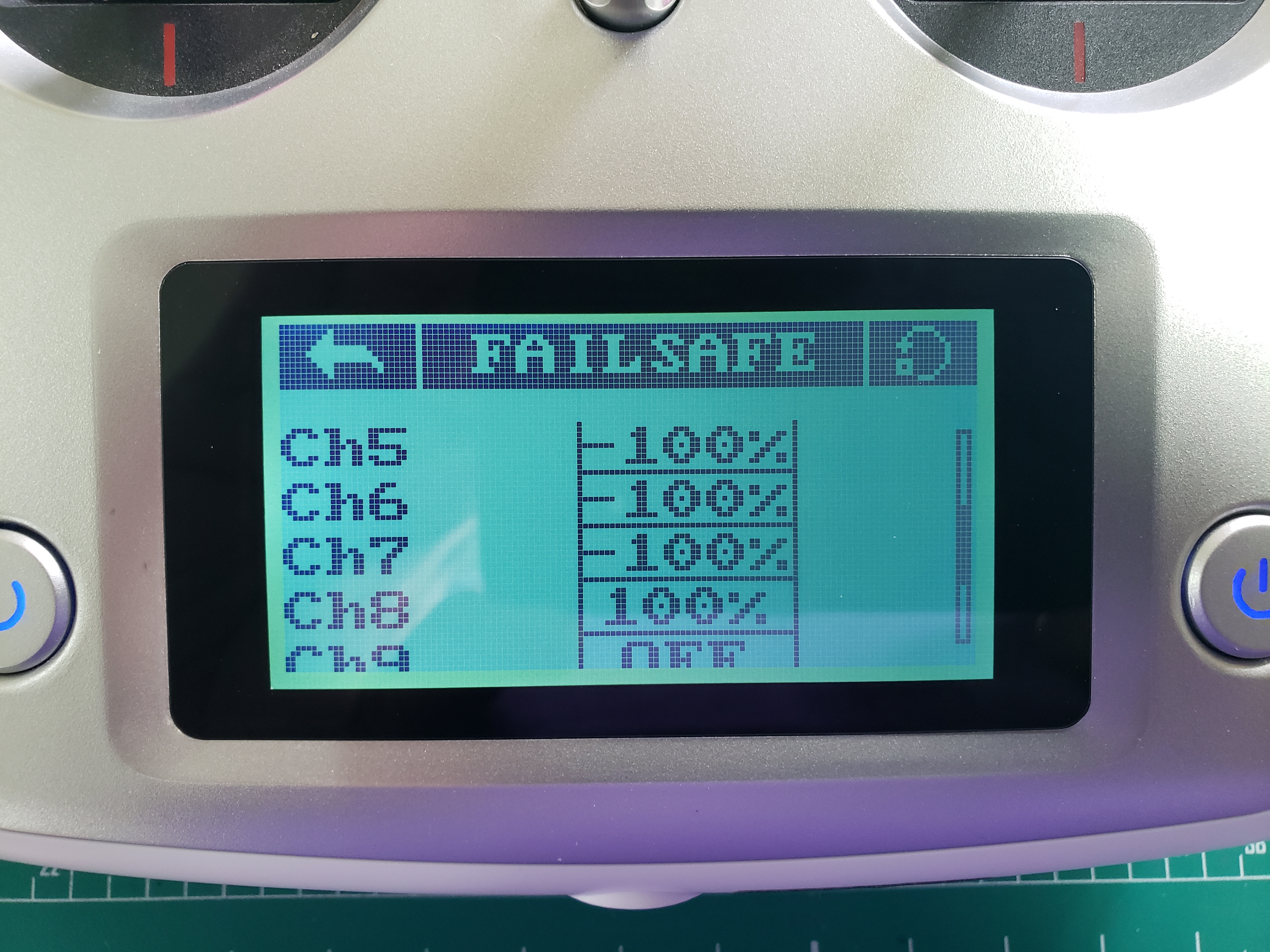 Failsafe configuration for channels 5-8