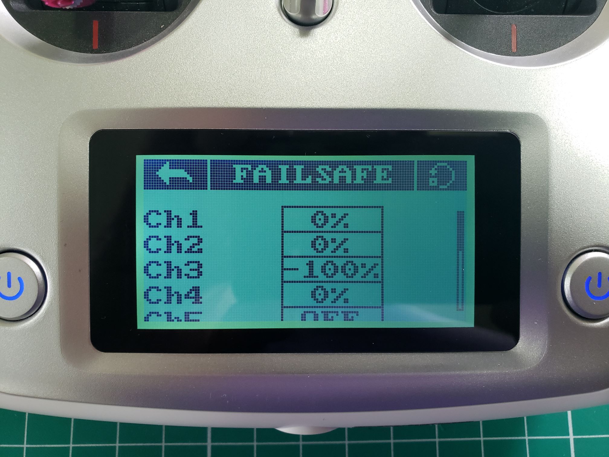 Failsafe configuration for Channels 1-4