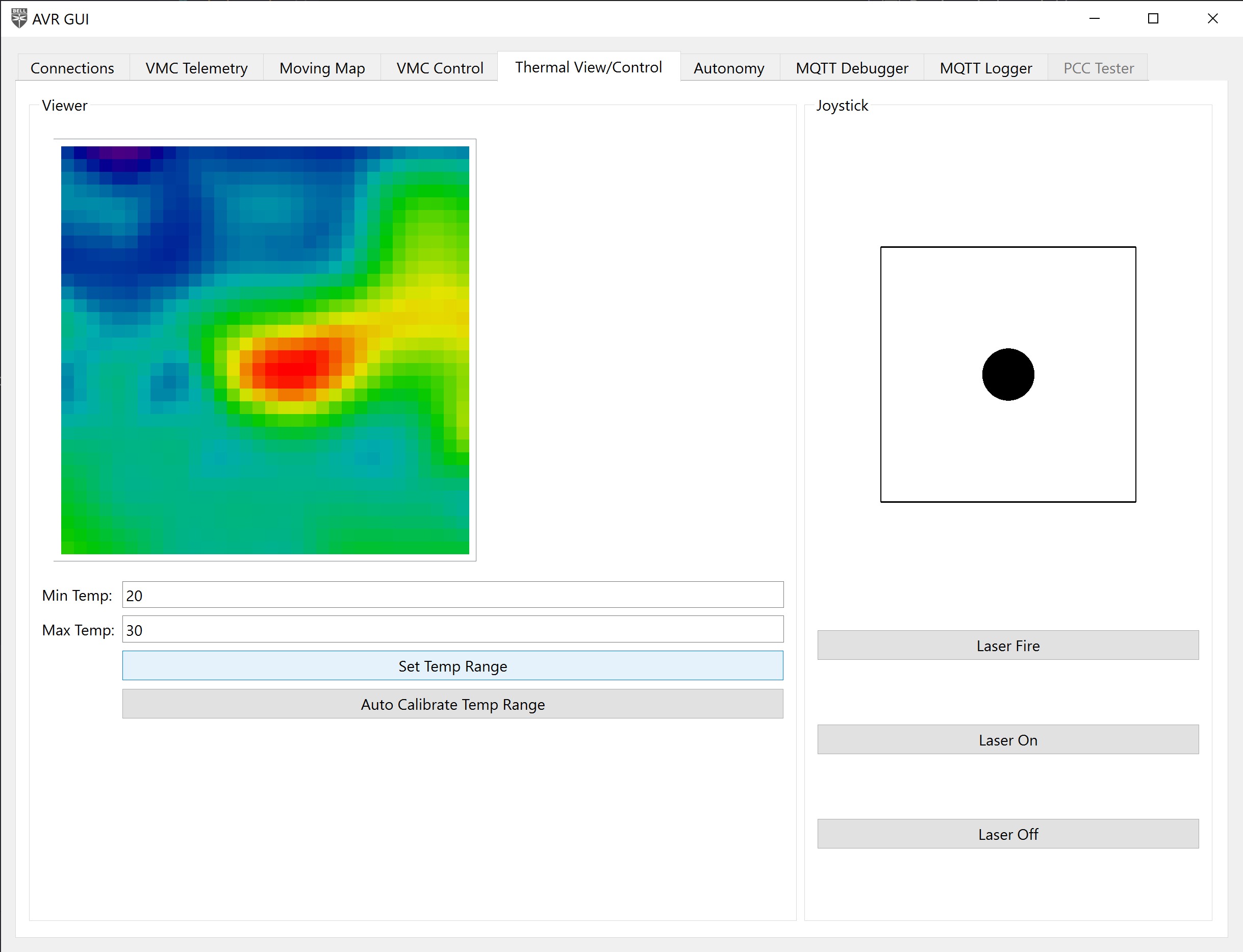 Thermal view and control tab