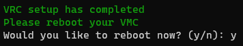 Reboot prompt